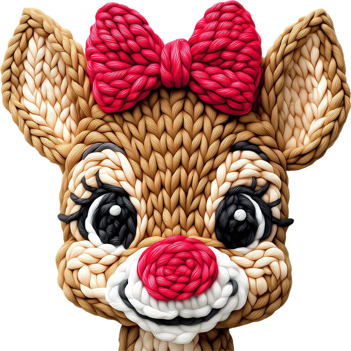 DTF Transfer –Yarn Bow Deer Multi Sizes