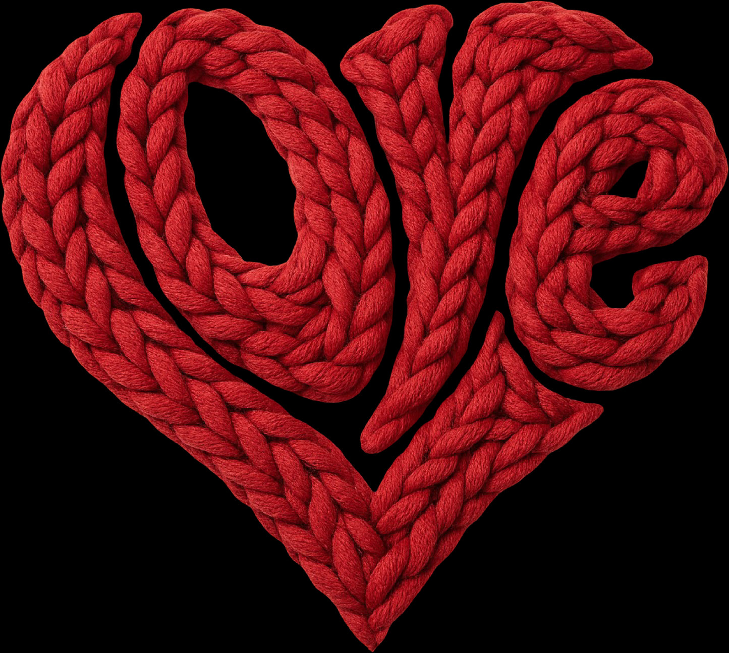 DTF Transfer – BZ Yarn Love Heart Multi Sizes