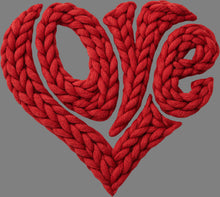 Load image into Gallery viewer, DTF Transfer – BZ Yarn Love Heart Multi Sizes
