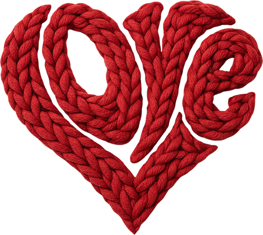 DTF Transfer – BZ Yarn Love Heart Multi Sizes