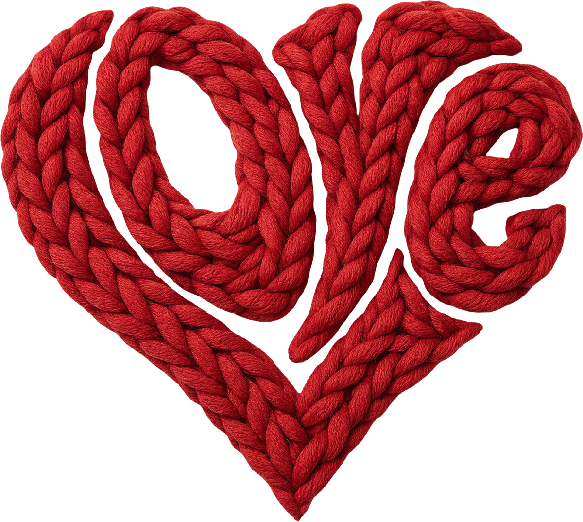 DTF Transfer – BZ Yarn Love Heart Multi Sizes