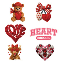 Load image into Gallery viewer, DTF Transfer Valentine’s Mini DTF Transfer 6 pack Bundle

