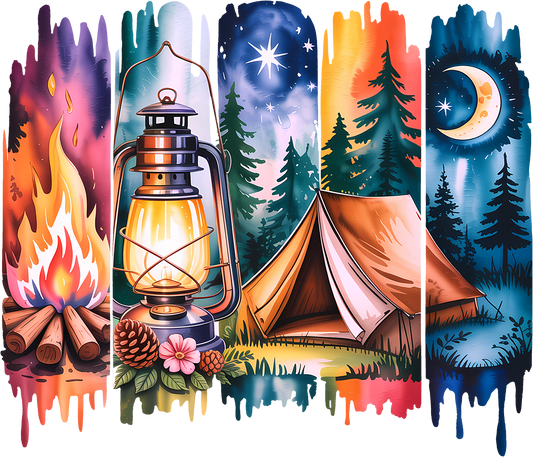 DTF Transfer – Camping SceneC Multi Sizes (CA-SC001)