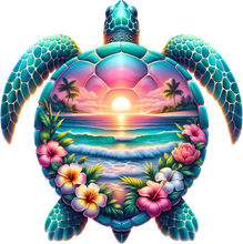 Load image into Gallery viewer, DTF Transfer – CA Sunset Turtle Multi Sizes
