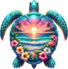 Load image into Gallery viewer, DTF Transfer – CA Sunset Turtle Multi Sizes
