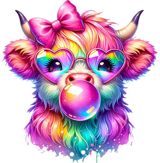DTF Transfer – Iridescent Cow Multi Sizes (CW-HC002)