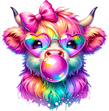 Load image into Gallery viewer, DTF Transfer – CB Iridescent Cow Multi Sizes
