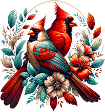 Load image into Gallery viewer, DTF Transfer – CE Cardinals Flowers Multi Sizes

