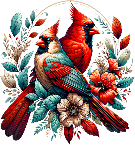 DTF Transfer – Cardinals Flowers Multi Sizes (AN-CA001)