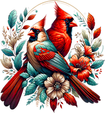 Load image into Gallery viewer, DTF Transfer – CE Cardinals Flowers Multi Sizes
