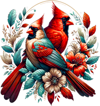 Load image into Gallery viewer, DTF Transfer – CE Cardinals Flowers Multi Sizes
