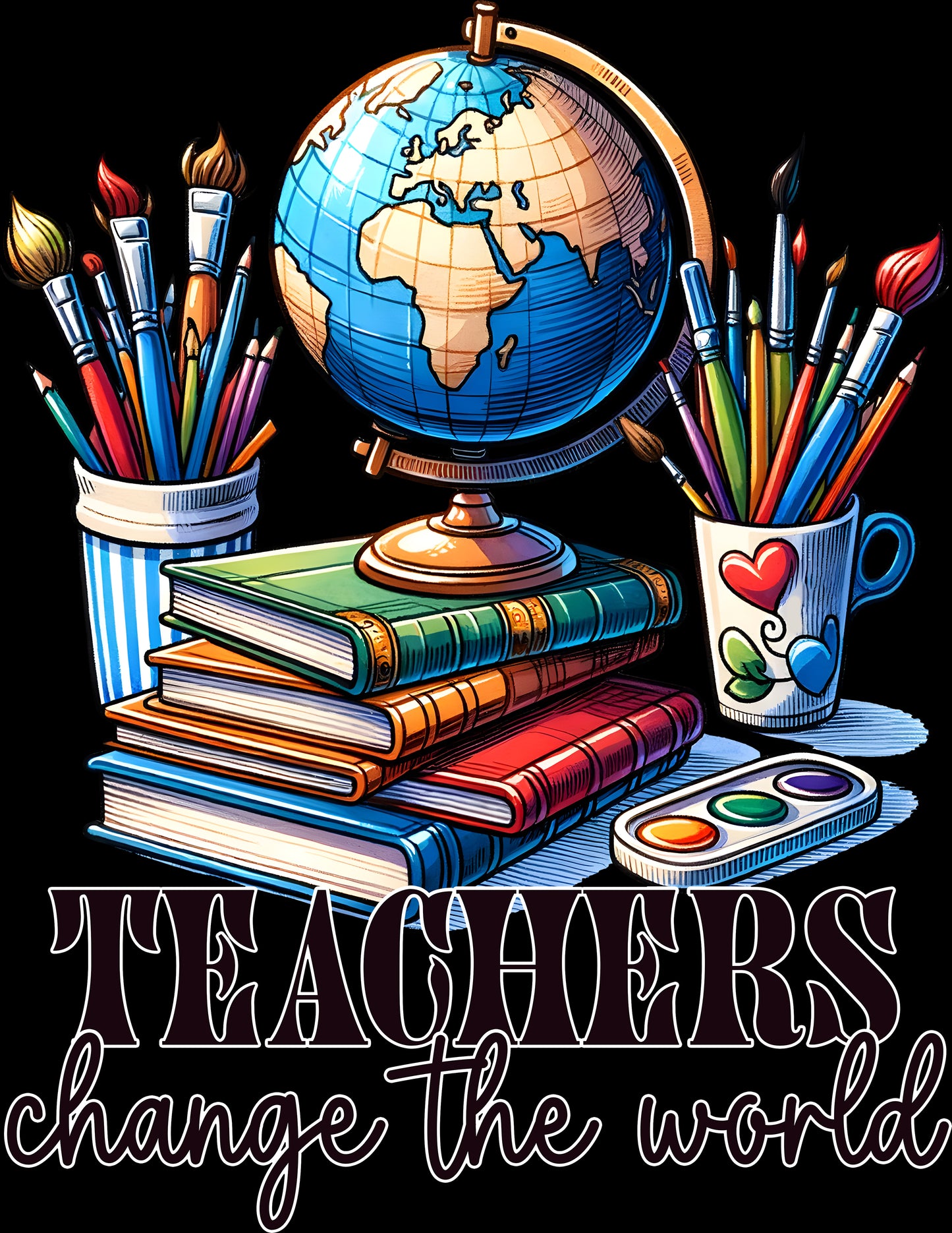 DTF Transfer – Teachers Change the World Multi Sizes (TE-MI001)