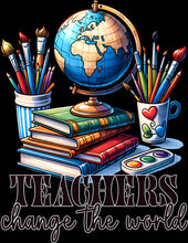 Load image into Gallery viewer, DTF Transfer – CG Teachers Change the World Multi Sizes

