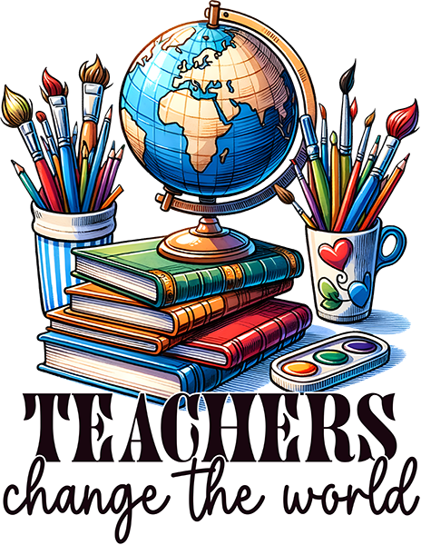 DTF Transfer – Teachers Change the World Multi Sizes (TE-MI001)