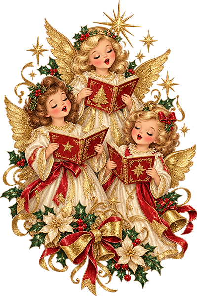 DTF Transfer - Christmas Angels Trio A (CM-AG001)
