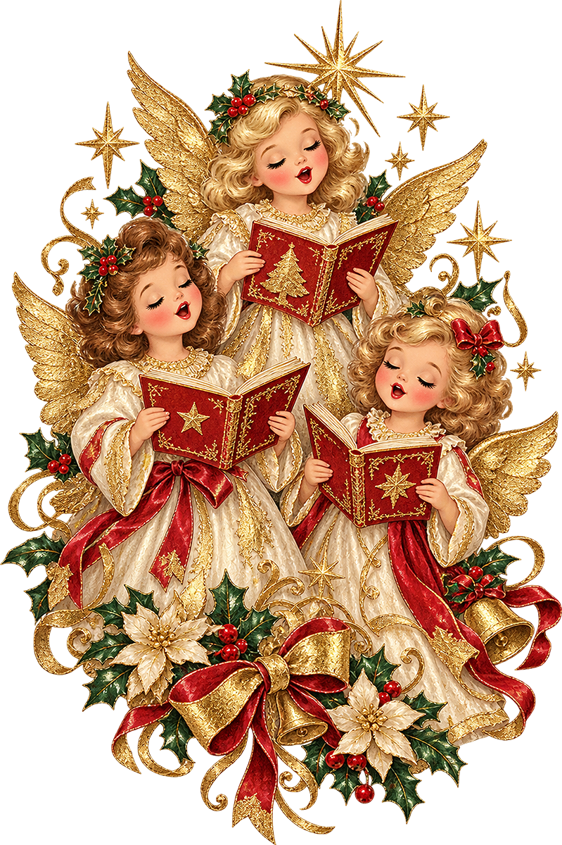 DTF Transfer - Christmas Angels Trio A (CM-AG001)