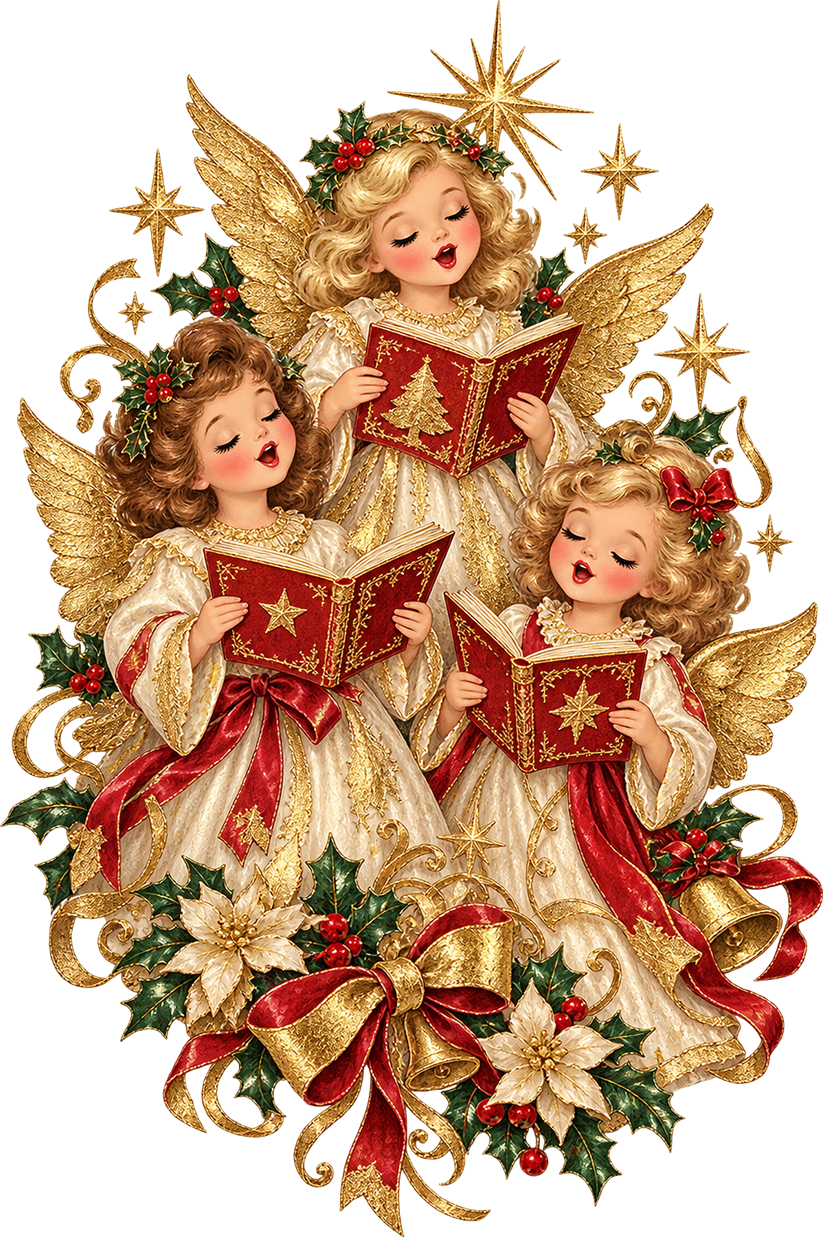 DTF Transfer - Christmas Angels Trio A (CM-AG001)