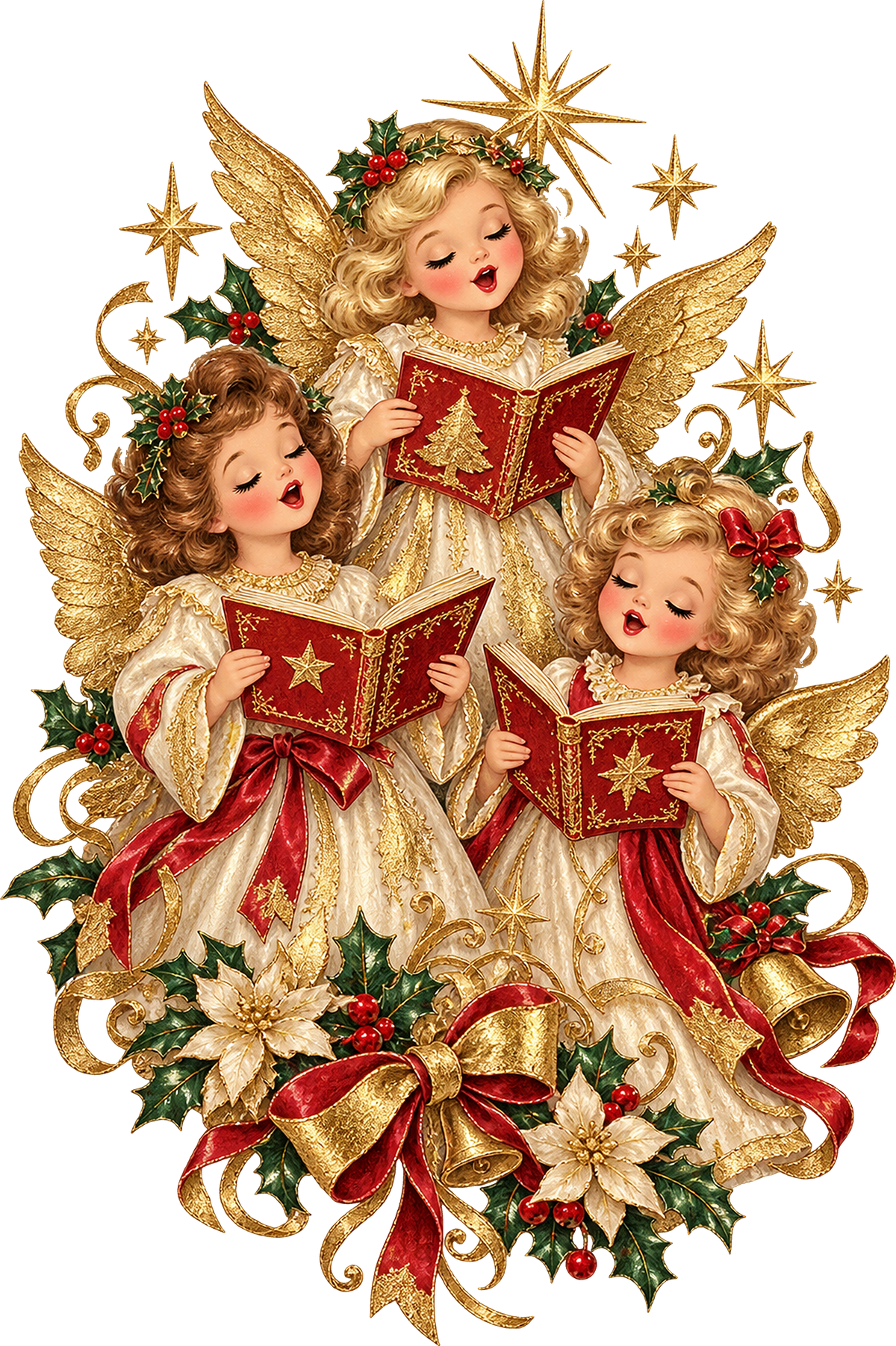 DTF Transfer - Christmas Angels Trio A (CM-AG001)