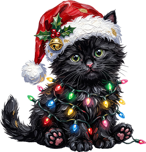 DTF Transfer - Xmas Kitty  (CM-AN004)