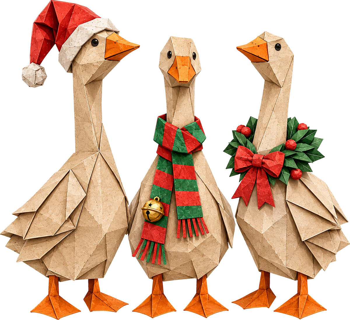 DTF Transfer – Xmas Paper Geese A Multi Sizes (CM-AN005)