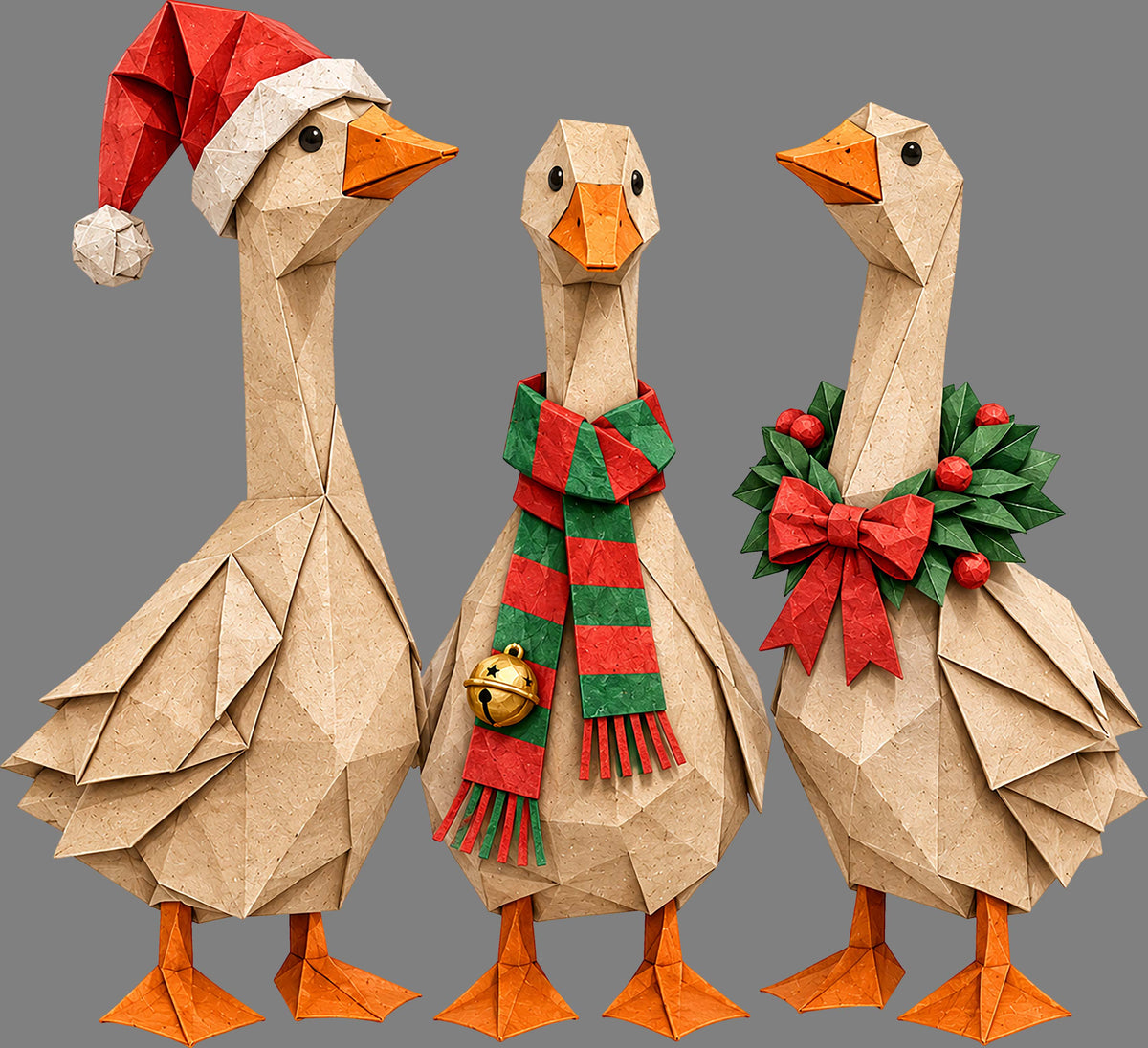 DTF Transfer – Xmas Paper Geese A Multi Sizes (CM-AN005)