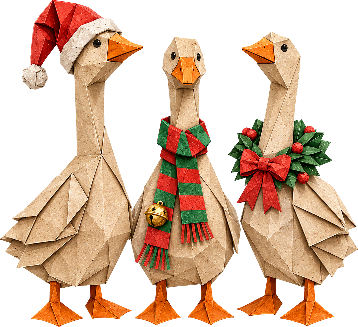 DTF Transfer – Xmas Paper Geese A Multi Sizes (CM-AN005)