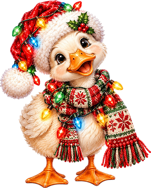 DTF Transfer - Xmas Duck Lights (CM-AN006)