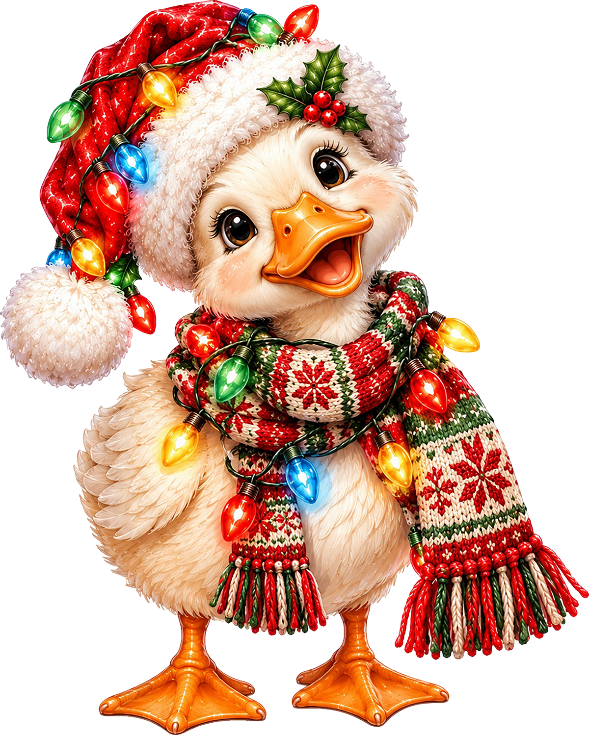 DTF Transfer - Xmas Duck Lights (CM-AN006)