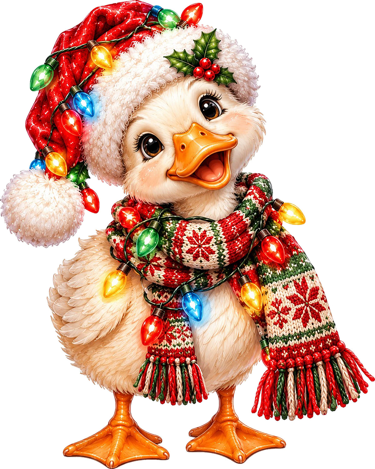 DTF Transfer - Xmas Duck Lights (CM-AN006)