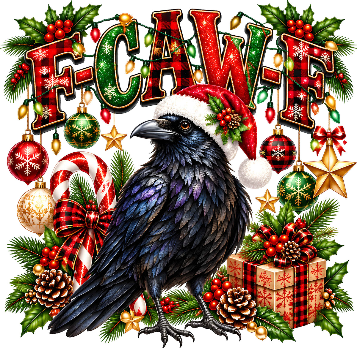 DTF Transfer - Xmas FCawF Raven (CM-AN007)