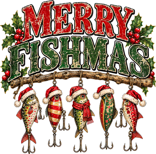 DTF Transfer - Merry Fishmas A (CM-FH001)