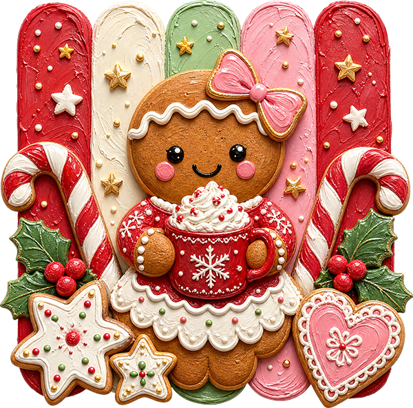 DTF Transfer - Gingerbread Cookie Paint  (CM-GB005)