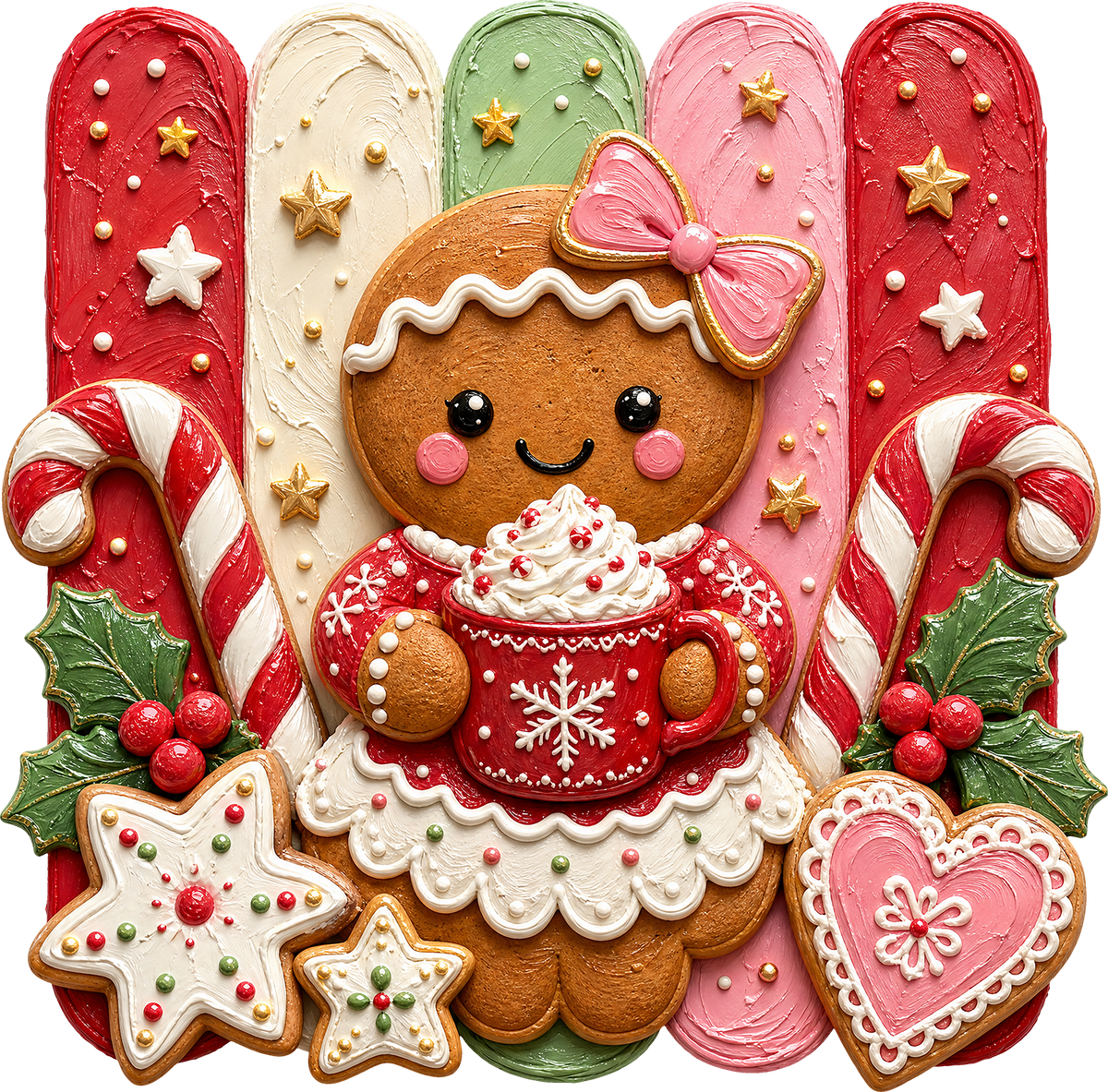 DTF Transfer - Gingerbread Cookie Paint  (CM-GB005)