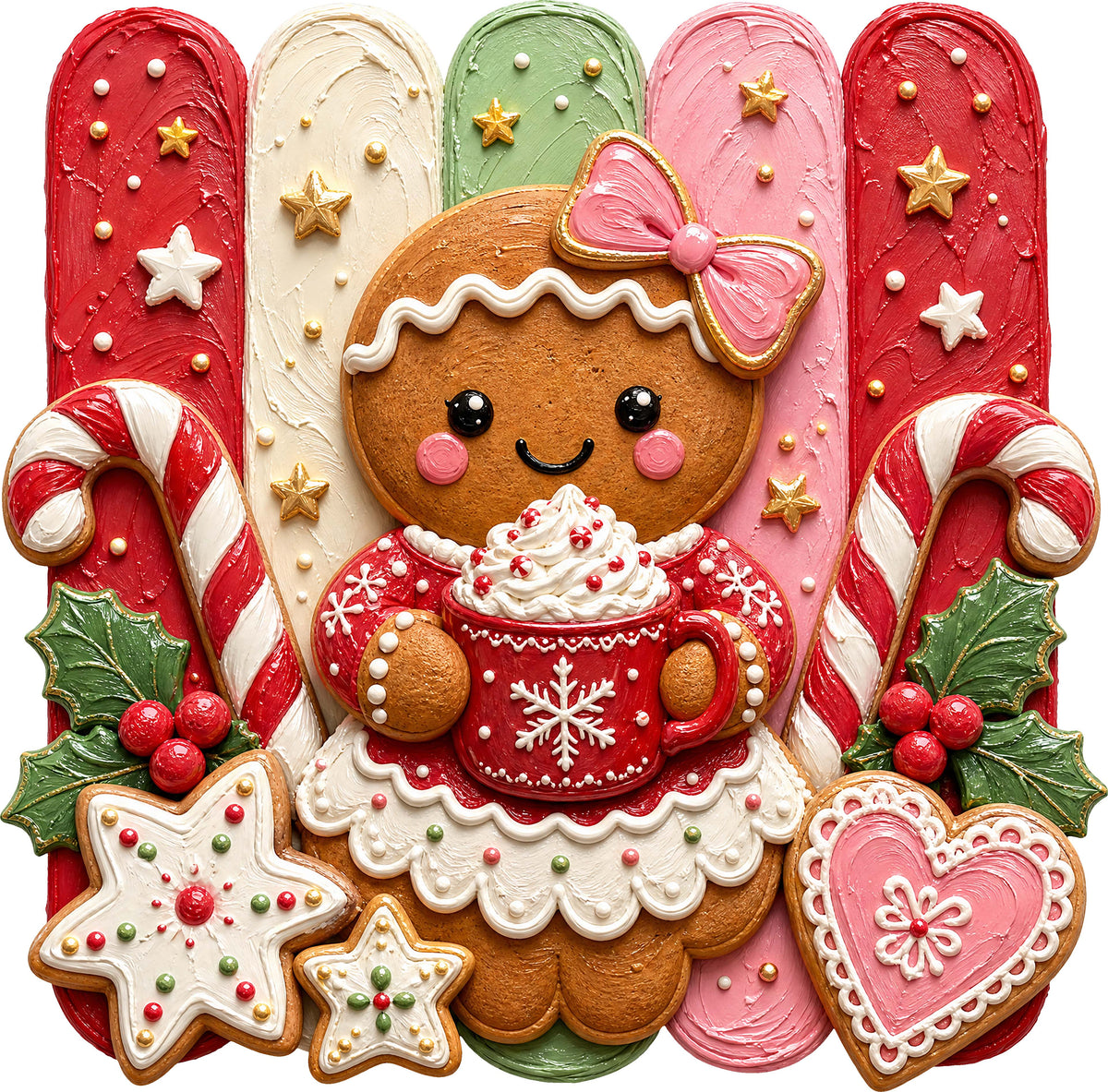 DTF Transfer - Gingerbread Cookie Paint  (CM-GB005)