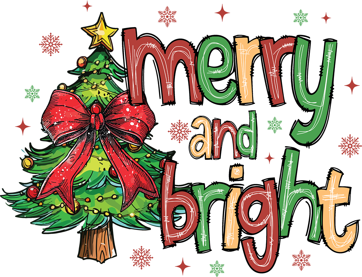 DTF Transfer - Merry Bright Tree (CM-MC003)