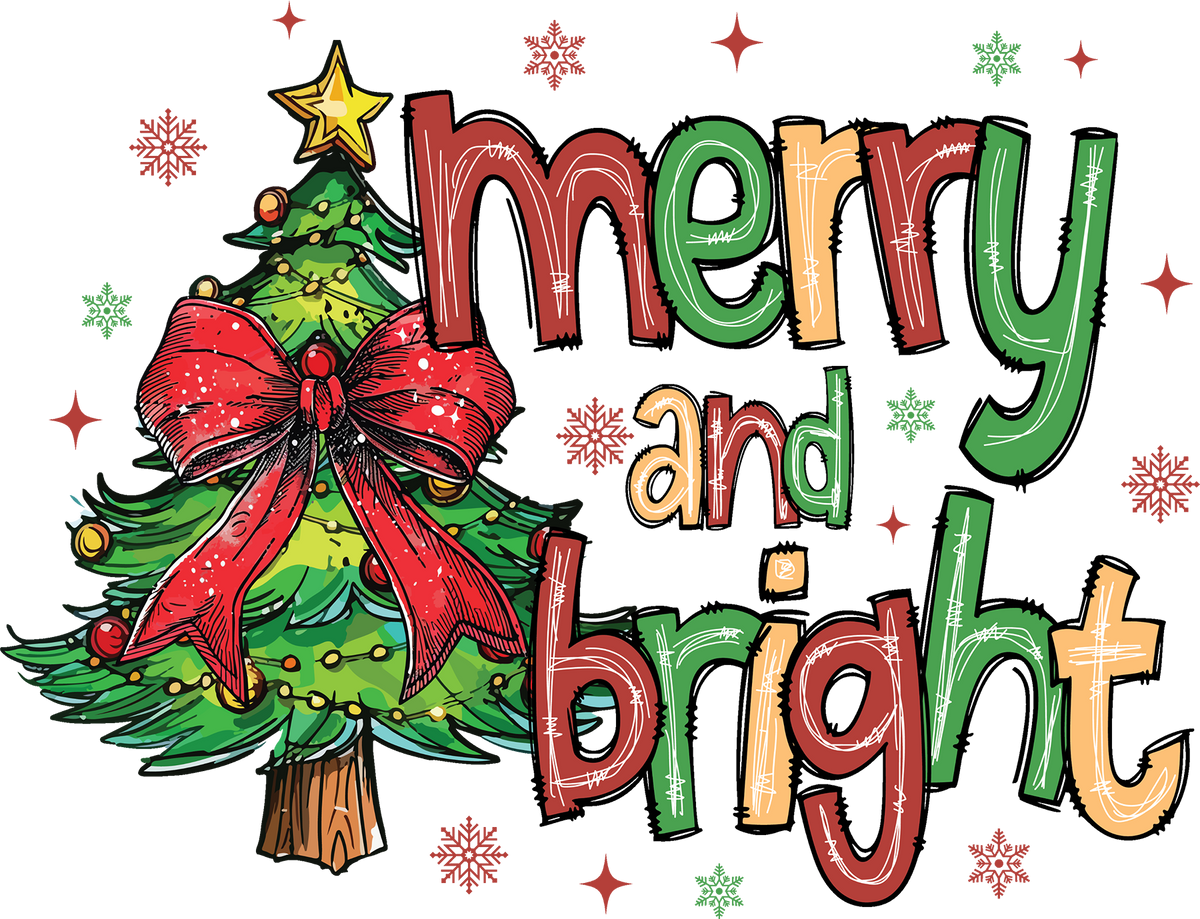 DTF Transfer - Merry Bright Tree (CM-MC003)