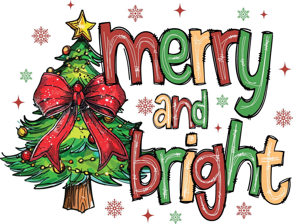 DTF Transfer - Merry Bright Tree (CM-MC003)