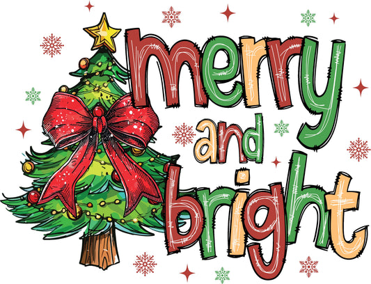 DTF Transfer - Merry Bright Tree (CM-MC003)