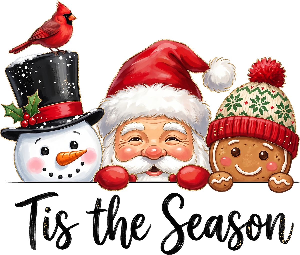 DTF Transfer - Tis Season  Santa Ginger A (CM-MX001)