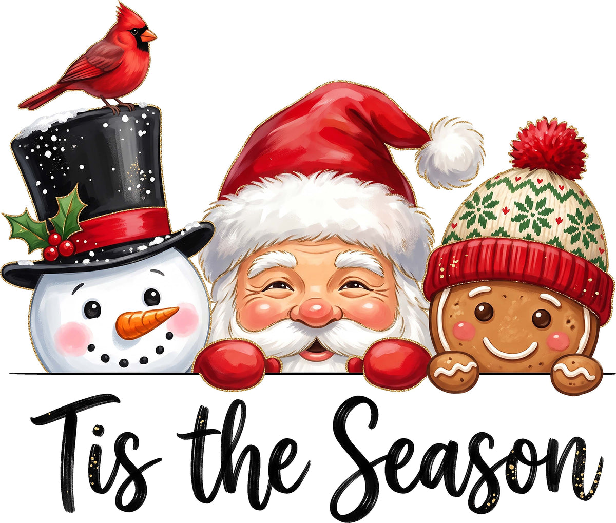 DTF Transfer - Tis Season  Santa Ginger A (CM-MX001)