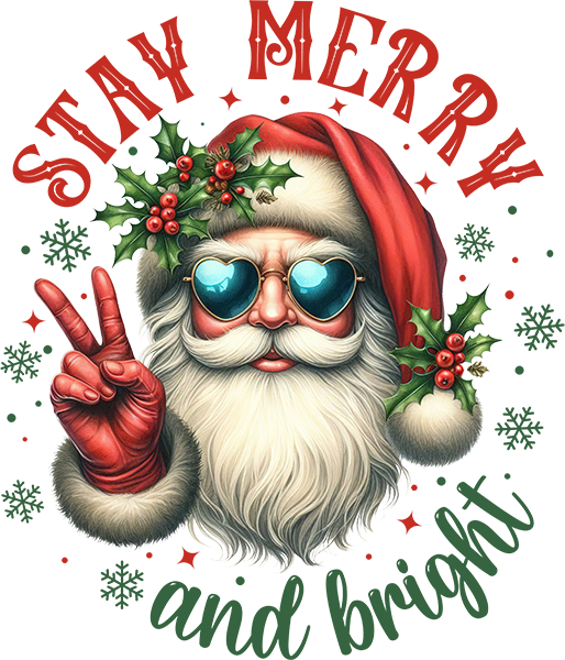 DTF Transfer - Merry Bright Santa (CM-SA006)