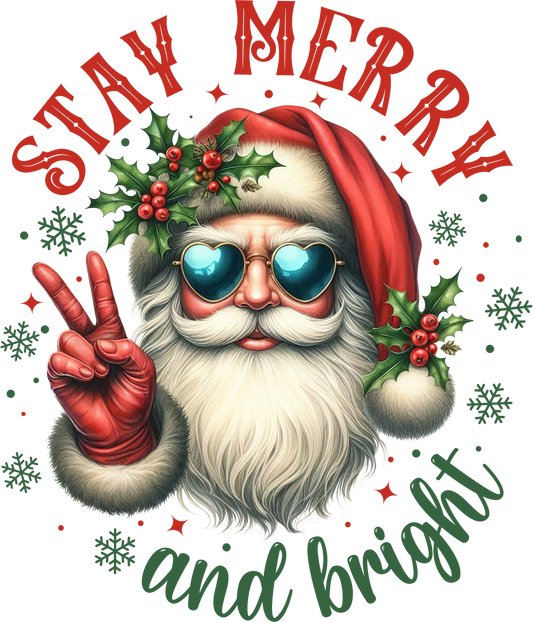 DTF Transfer - Merry Bright Santa (CM-SA006)