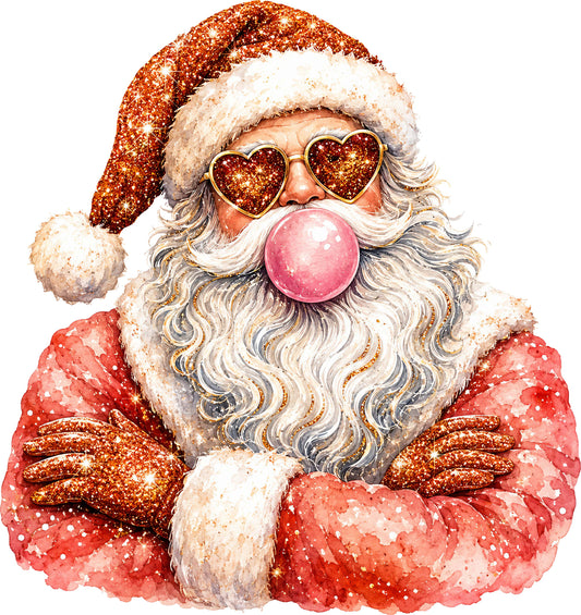 DTF Transfer - Cool Santa Sparkling (CM-SA008)