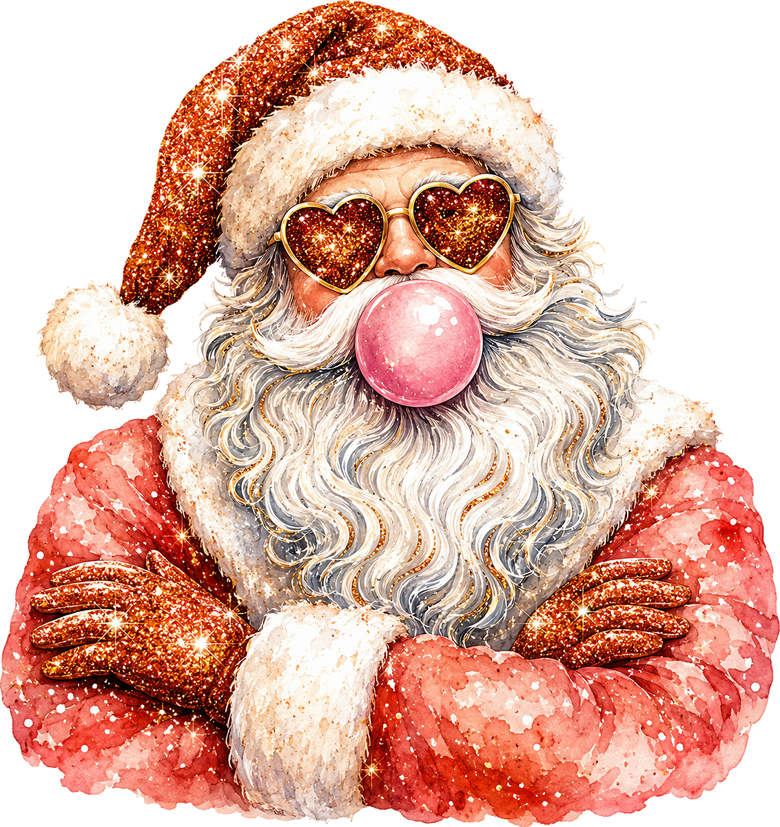 DTF Transfer - Cool Santa Sparkling (CM-SA008)