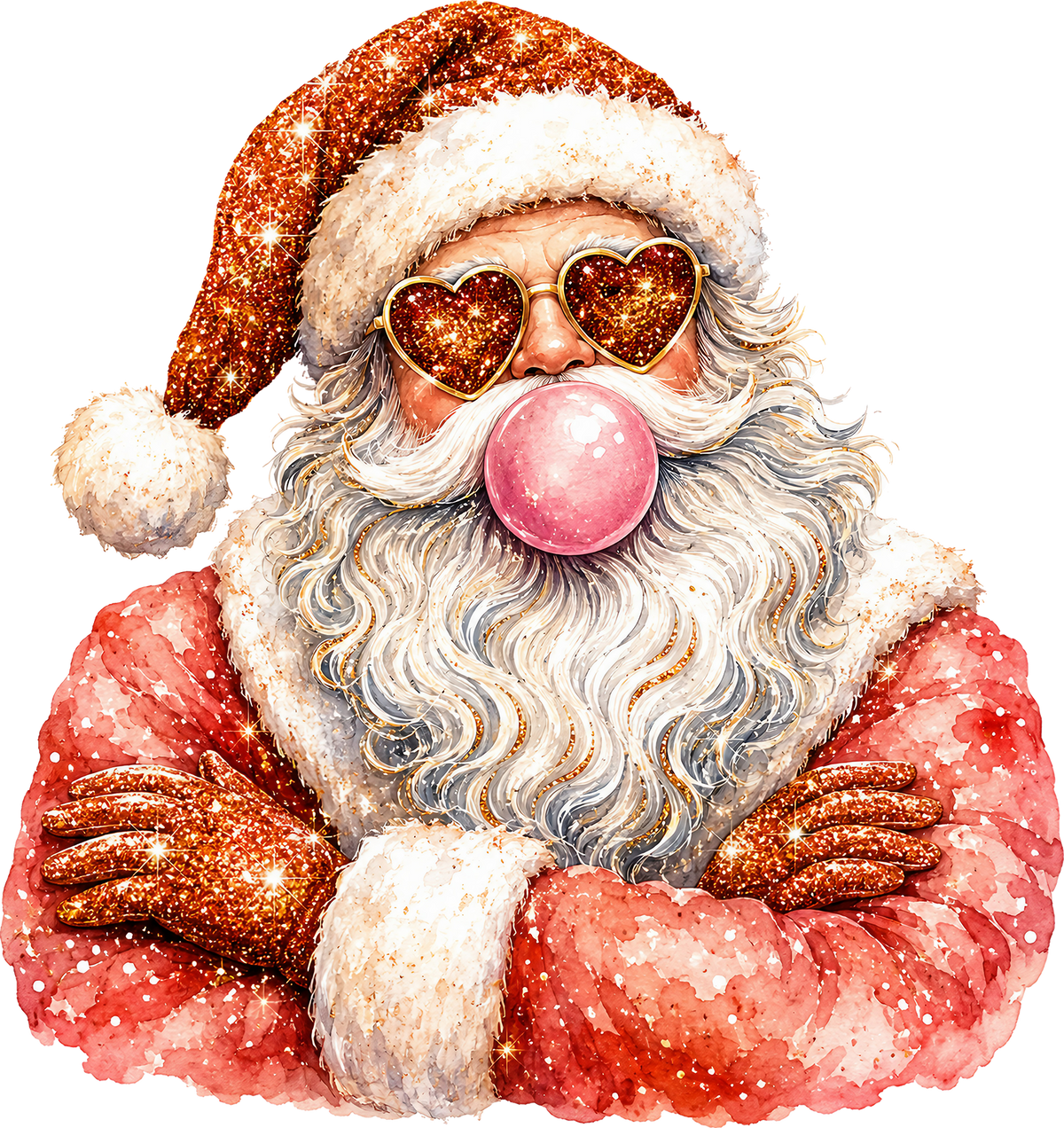 DTF Transfer - Cool Santa Sparkling (CM-SA008)