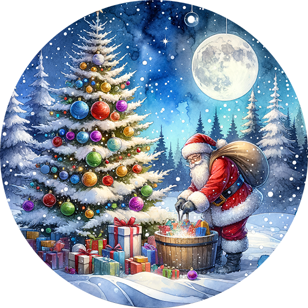 DTF Transfer - Santa Circle Scene A (CM-SA010)
