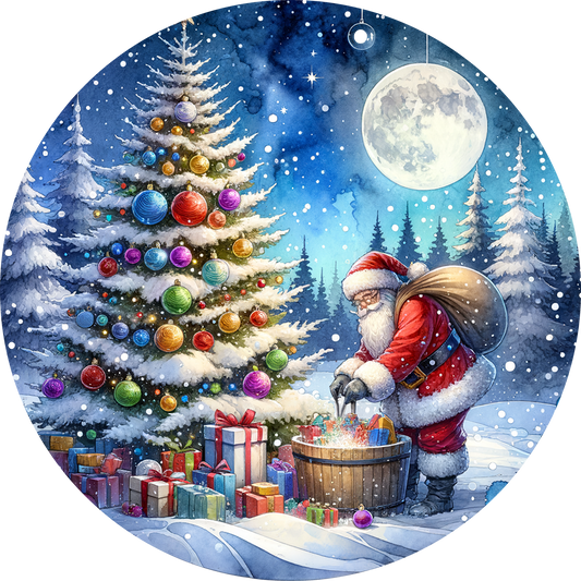 DTF Transfer - Santa Circle Scene A (CM-SA010)