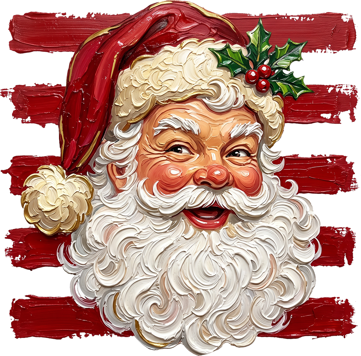 DTF Transfer - Stripted Santa A (CM-SA011)