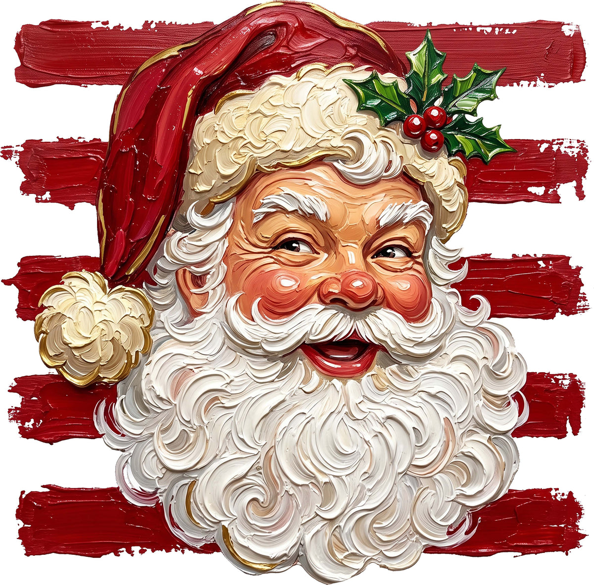 DTF Transfer - Stripted Santa A (CM-SA011)