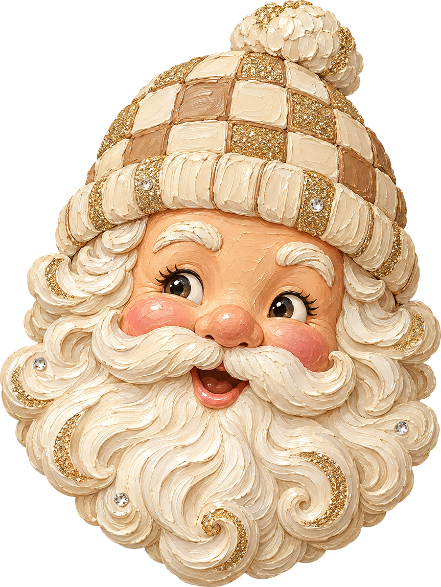 DTF Transfer - Paint Santa Hat Gold (CM-SA016)